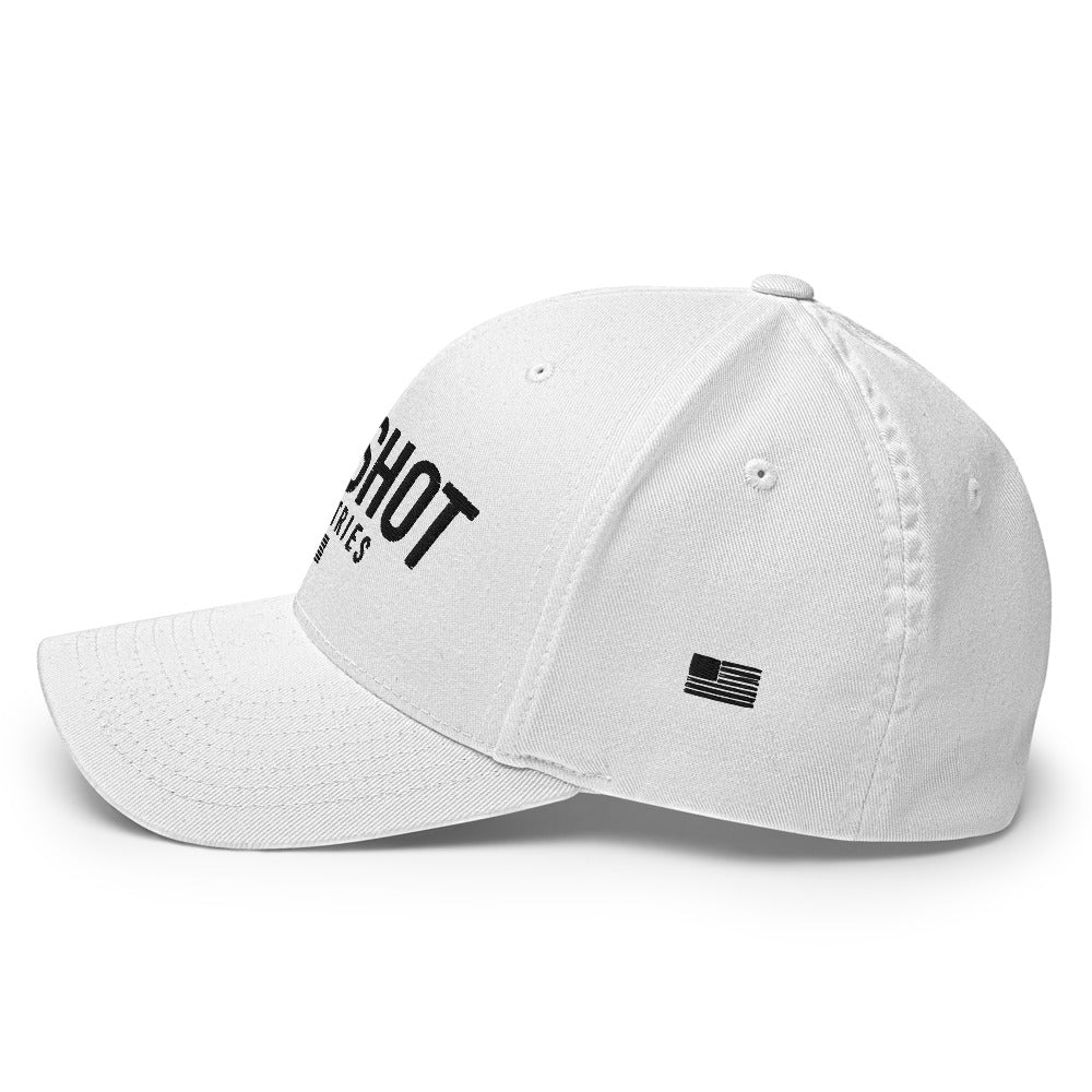 Flexfit Hat White-White Side Logo- Item #23495 Large/XL / White/White Logo